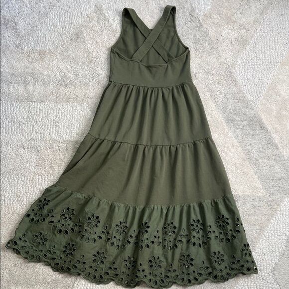 J Crew Eyelet Lace Sleeveless Maxi Dress - Picture 5 of 11